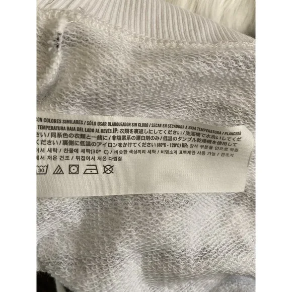 HOLLISTER California Women’s Crop Black White Striped Hooded Sweatshirt Sz S - Picture 7 of 7